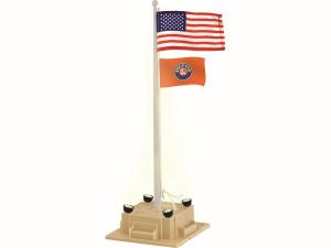 O RTR Lionel Illuminated Flagpole w/Flag