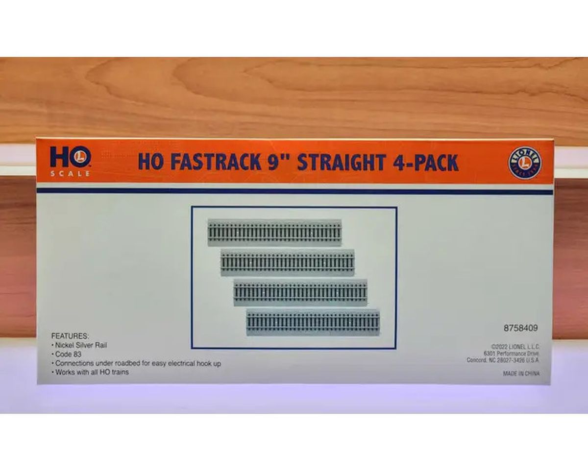 HO RTR FasTrack 9'' Straight 4-Pack