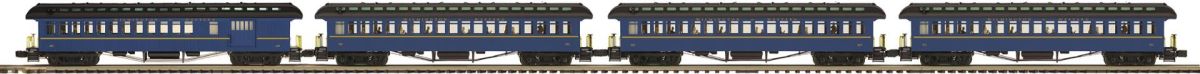 O Wilmington & Western 4pk 64' Woodside Psg.Cars