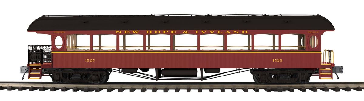 O New Hope & Ivyland 64' Open Air Woodsided Observation Car