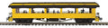 O Unlettered 64' Open Air Woodsided Coach Car (Yellow)
