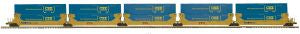 O TTX 5pk Twin Stack Container Cars DTTX #63180