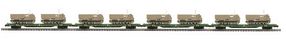 O 4-Car 60' Flat Car Set W/(2) M270 Rocket Launchers Desert