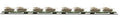 O 4-Car 60' Flat Car Set W/(2) M60 Tanks Desert Scheme