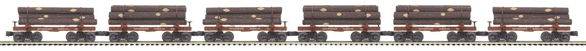 O Sleleton Cars w/Log Load 6pk Weyerhaeuser
