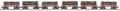O Sleleton Cars w/Log Load 6pk Weyerhaeuser