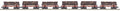O Sleleton Cars w/Log Load 6pk West Side Lumber