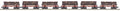 O Sleleton Cars w/Log Load 6pk N&W