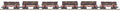 O Sleleton Cars w/Log Load 6pk N&W