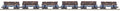 O Sleleton Cars w/Log Load 6pk C&O