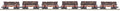 O Sleleton Cars w/Log Load 6pk Red River Logging