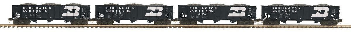 O BN 4-Car 70-Ton 3-Bay Hopper Set