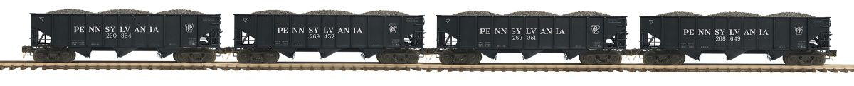 O PRR 4-Car 70-Ton 3-Bay Hopper Set
