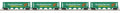 O Saskatchewan 4-Car 100 Ton Hopper Car set