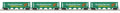 O Saskatchewan 4-Car 100 Ton Hopper Car set