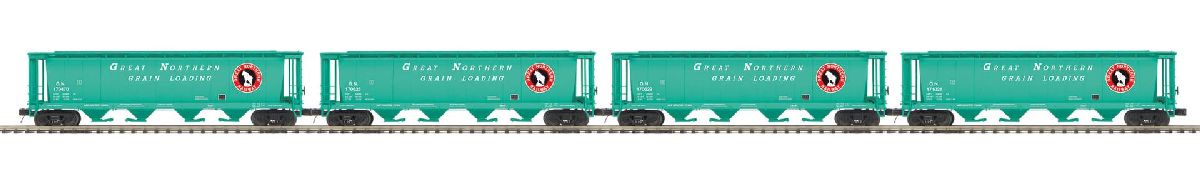 O GN 4-Car 100 Ton Hopper Car set