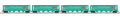 O GN 4-Car 100 Ton Hopper Car set