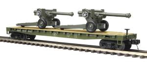 O US Army Flatcar w/105mm Howitzers #609042