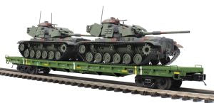 O 60' Flatcar w/(2) M60 Tanks