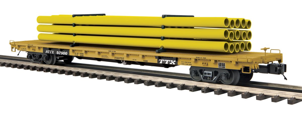 O 60' Flatcar w/Pipe Load TTX