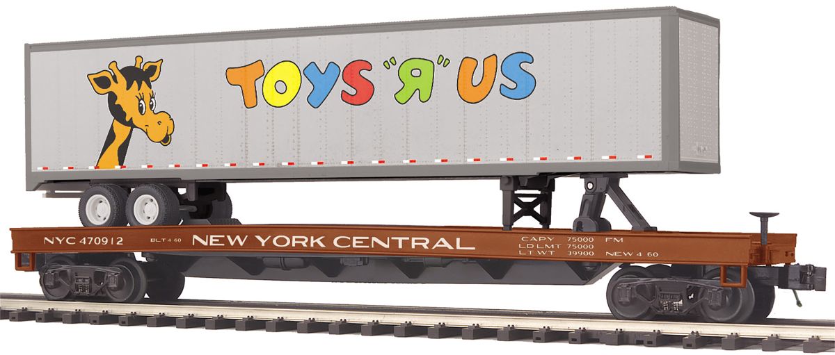 O Flatcar w/48' Trailer NYC