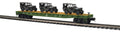 O US Army Flatcar w/(3) Willys Jeeps/Olive