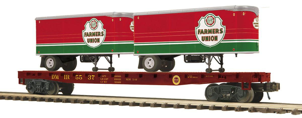 TARIFF O Flatcar w/Pup Trailers DM&IR