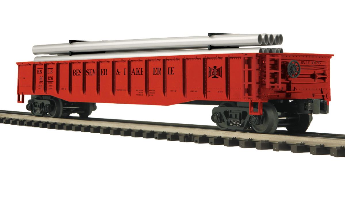 O B&LE Gondola w/Pipe Load