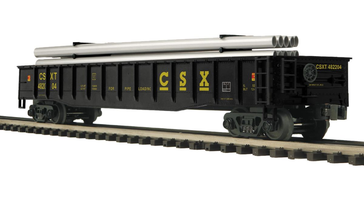 O CSX Gondola w/Pipe Load
