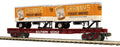 O SOU Flat Car w/Pup Trailers