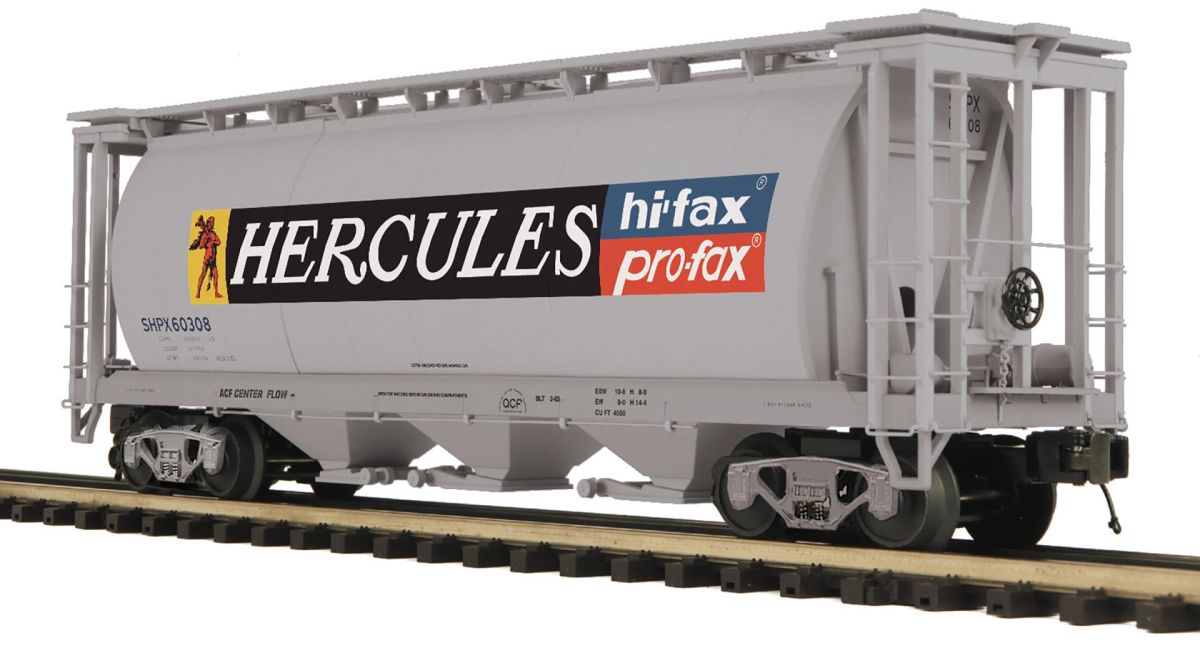 O Hercules 3-Bay Cylindrical Hopper Car