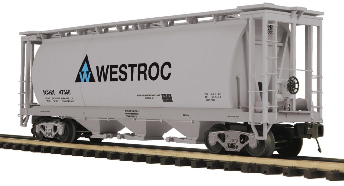 O Westroc 3-Bay Cylindrical Hopper Car