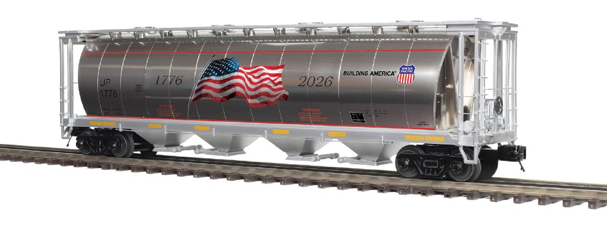 O UP 1776-2026 100 Ton Hopper (Plated Hi-rail wheels)