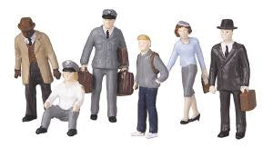 O Bus Station Employee & Patron Figures #4/6pc