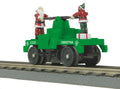 TARIFF O Operating Handcar w/Santa & Elf/green
