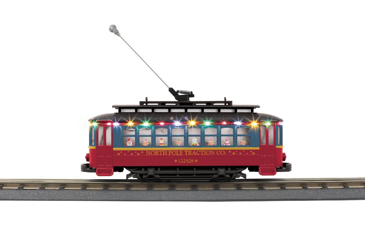 O North Pole Bump-n-Go Trolley w/LED Lights