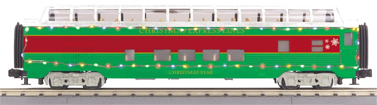 O Christmas 60' Streamlined Full Dome Car w/LED's