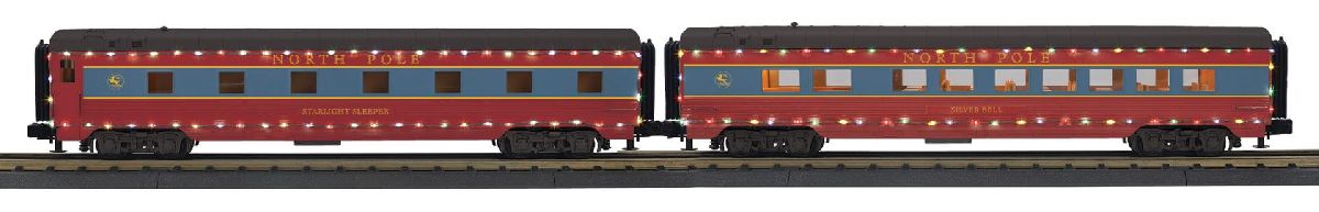 O North Pole 2-Car 60 Streamlined Sleeper/Diner Passenger Se