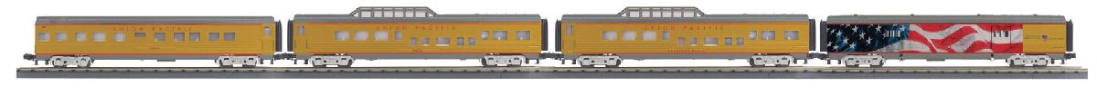 O UP 4-Car Streamlined Passenger Set  Yellow