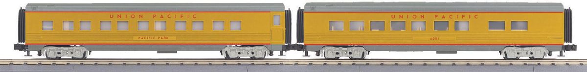 O UP 2-Car Streamlined Sleeper/Diner Set  Yellow