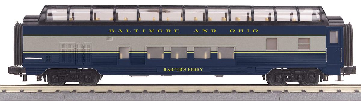 O B&O Streamlined Full-Length Vista Dome Car