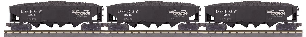 TARIFF O 4-Bay Hopper 3pk D&RGW