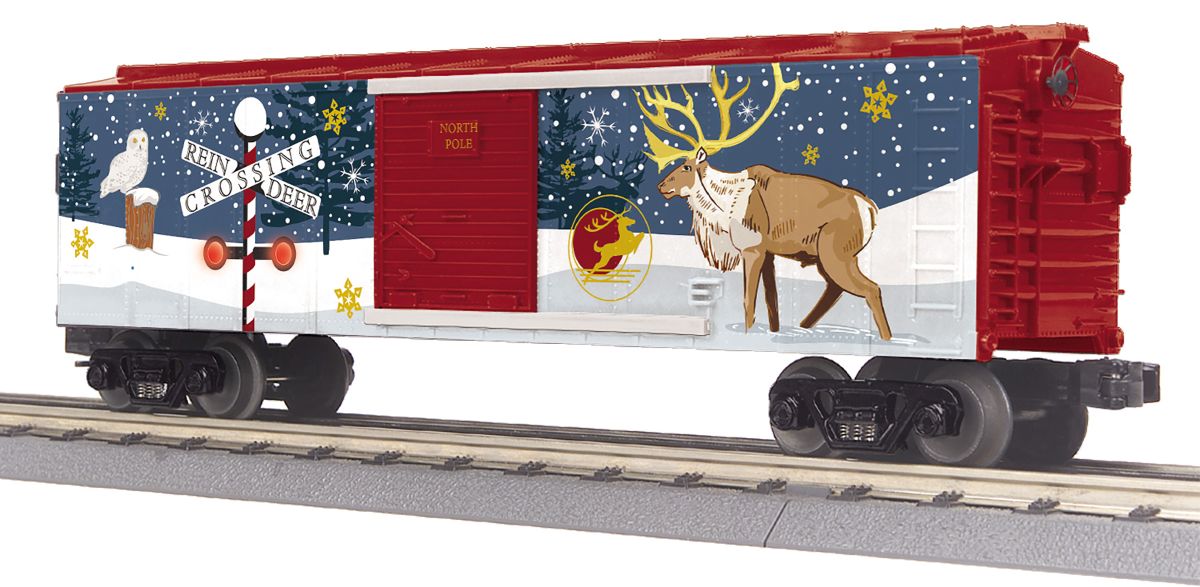 O North Pole Boxcar w/Blinking LED's