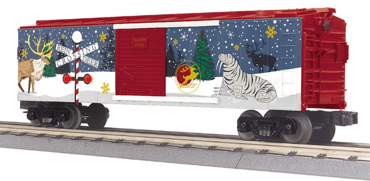 TARIFF O North Pole Boxcar w/Blinking LEDs