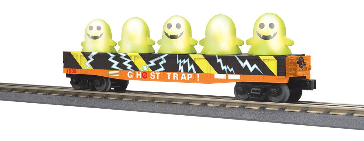 TARIFF O Ghost Trap Gondola Car w/Flickering Ghosts +IBM- 19