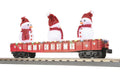 O Christmas Gondola Car w/LED  Lighted Snowmen  Red