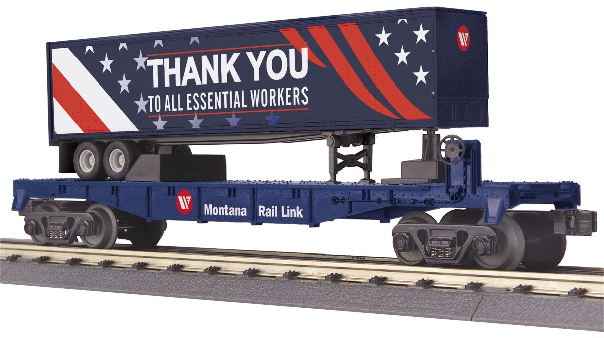 O Flatcar w/40' Trailer MRL-Essential
