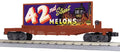O Flatcar w/Billboard NYC 52nd St. Melons