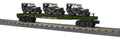 O US Army Flatcar w/(3) Willys Jeeps/Olive
