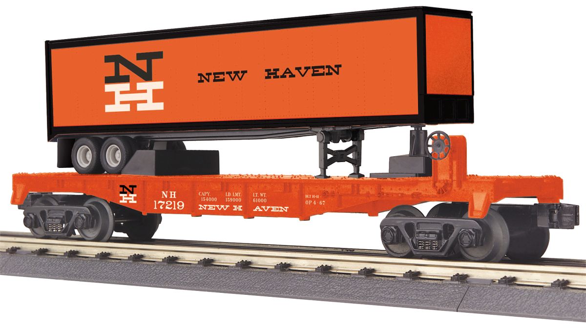 O Flatcar w/40' Trailer NH